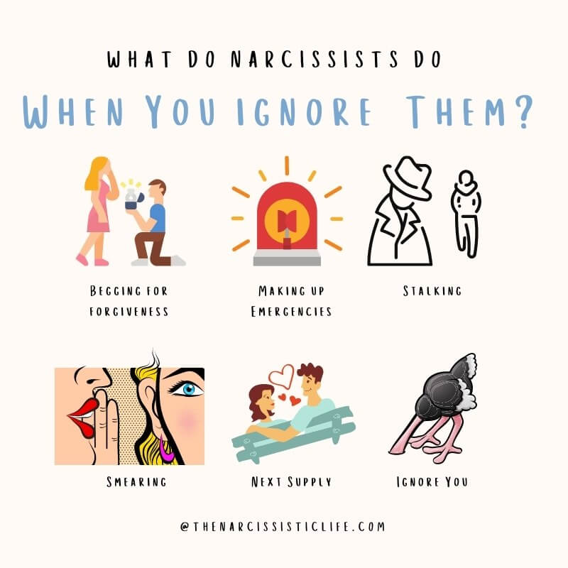 what do narcissists do when you ignore them_