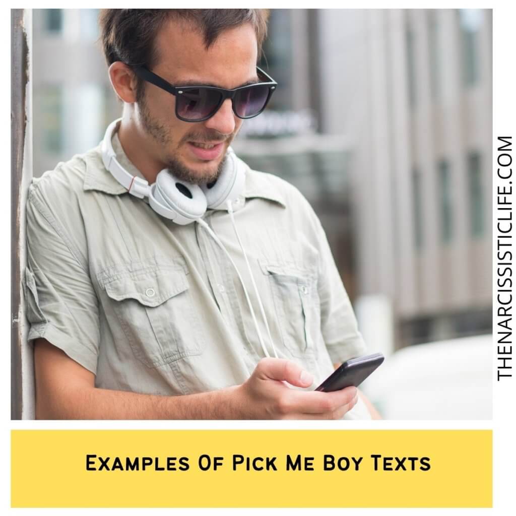 Examples Of Pick Me Boy Texts 