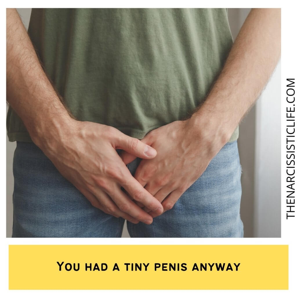 You had a tiny penis anyway
