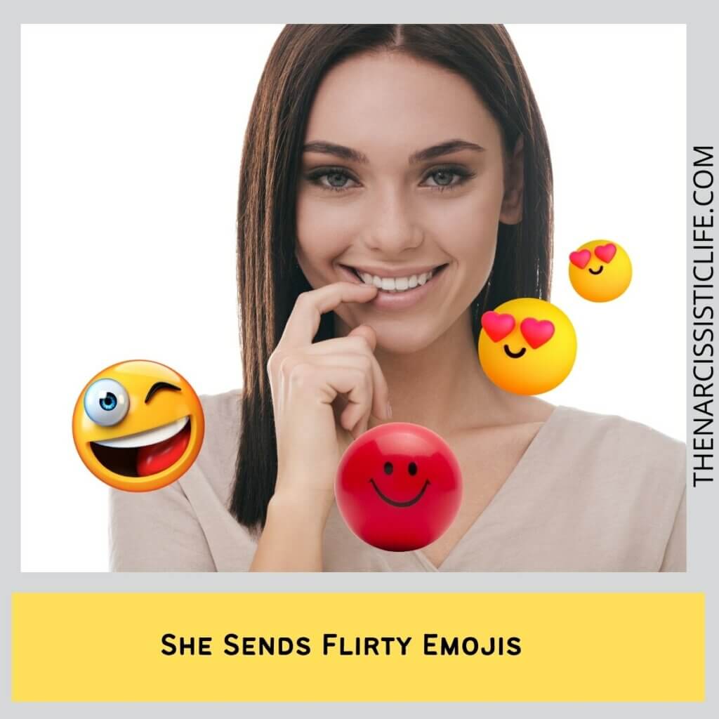 She Sends Flirty Emojis