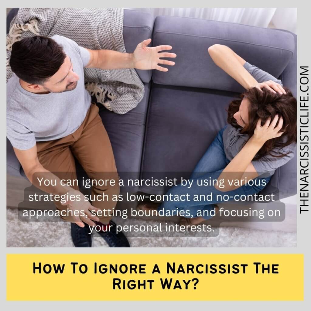 How To Ignore a Narcissist The Right Way