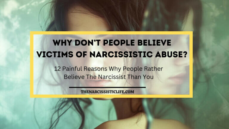 why dont people believe victims of narcissistic abuse?